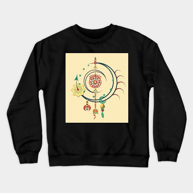 Vintage Geometry Ornament Crewneck Sweatshirt by DISmithArt